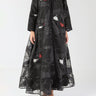 Scattered Stars on Black Brocade Sui Abaya