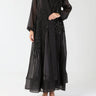 Golden Koi on Black Organza Sui Abaya