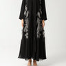 Solaris on Black Chiffon Sui Abaya