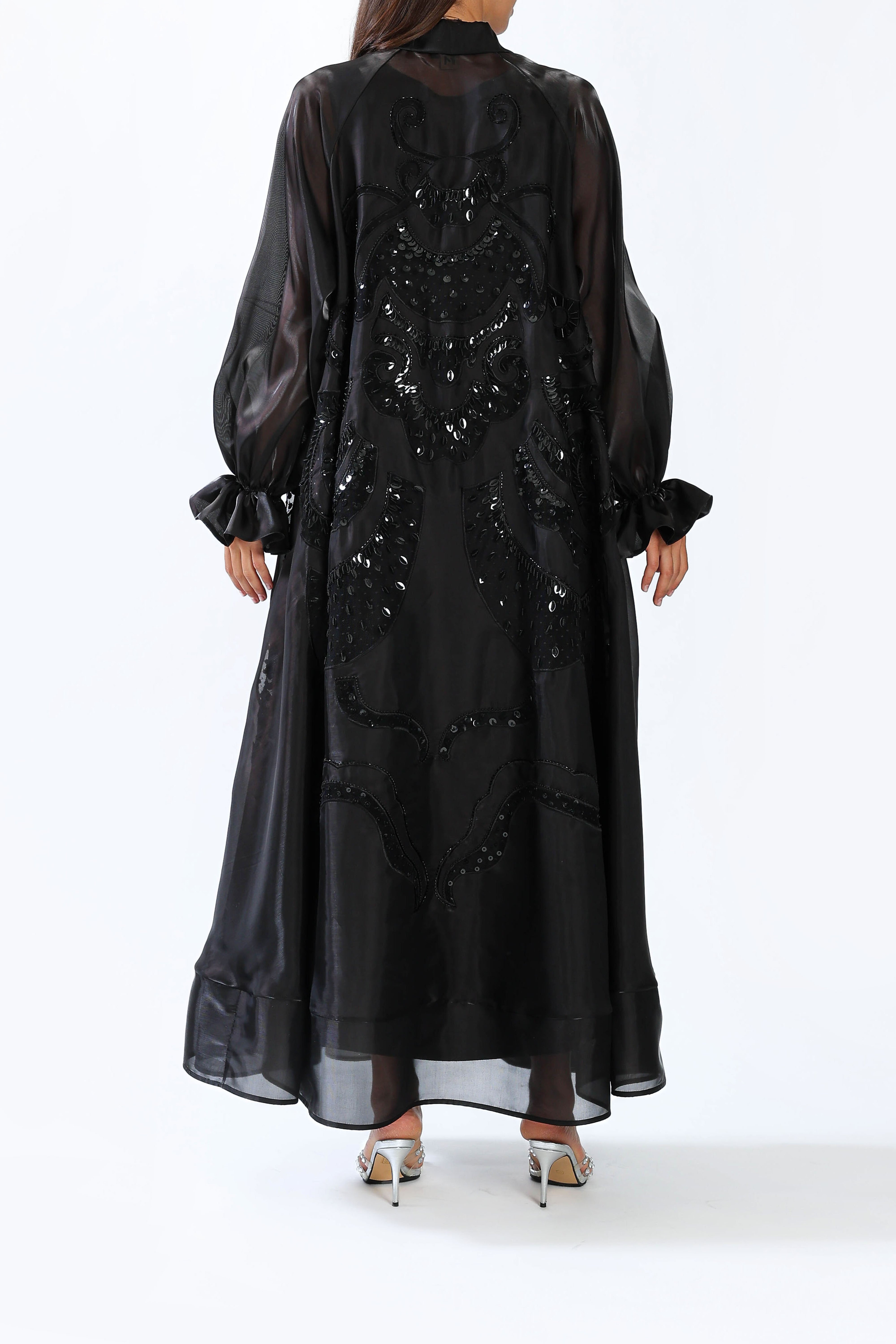Butterfly on Black Organza