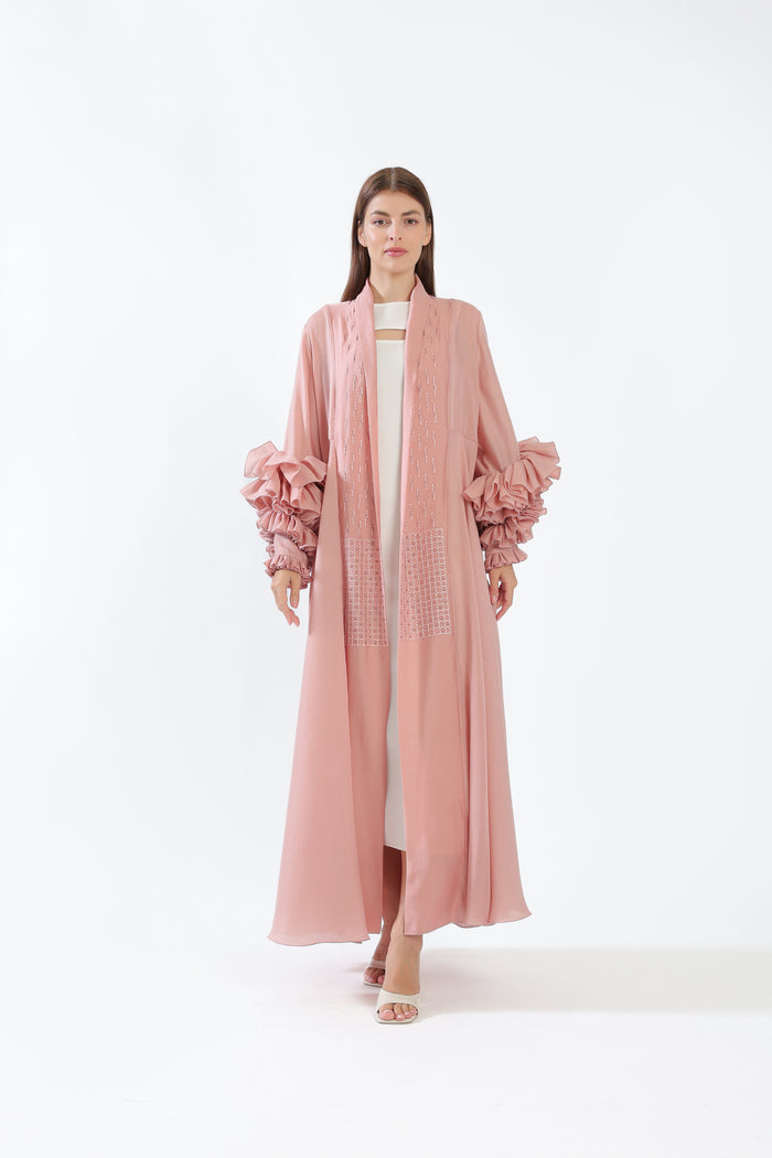 Ruffles on Rose Tencel