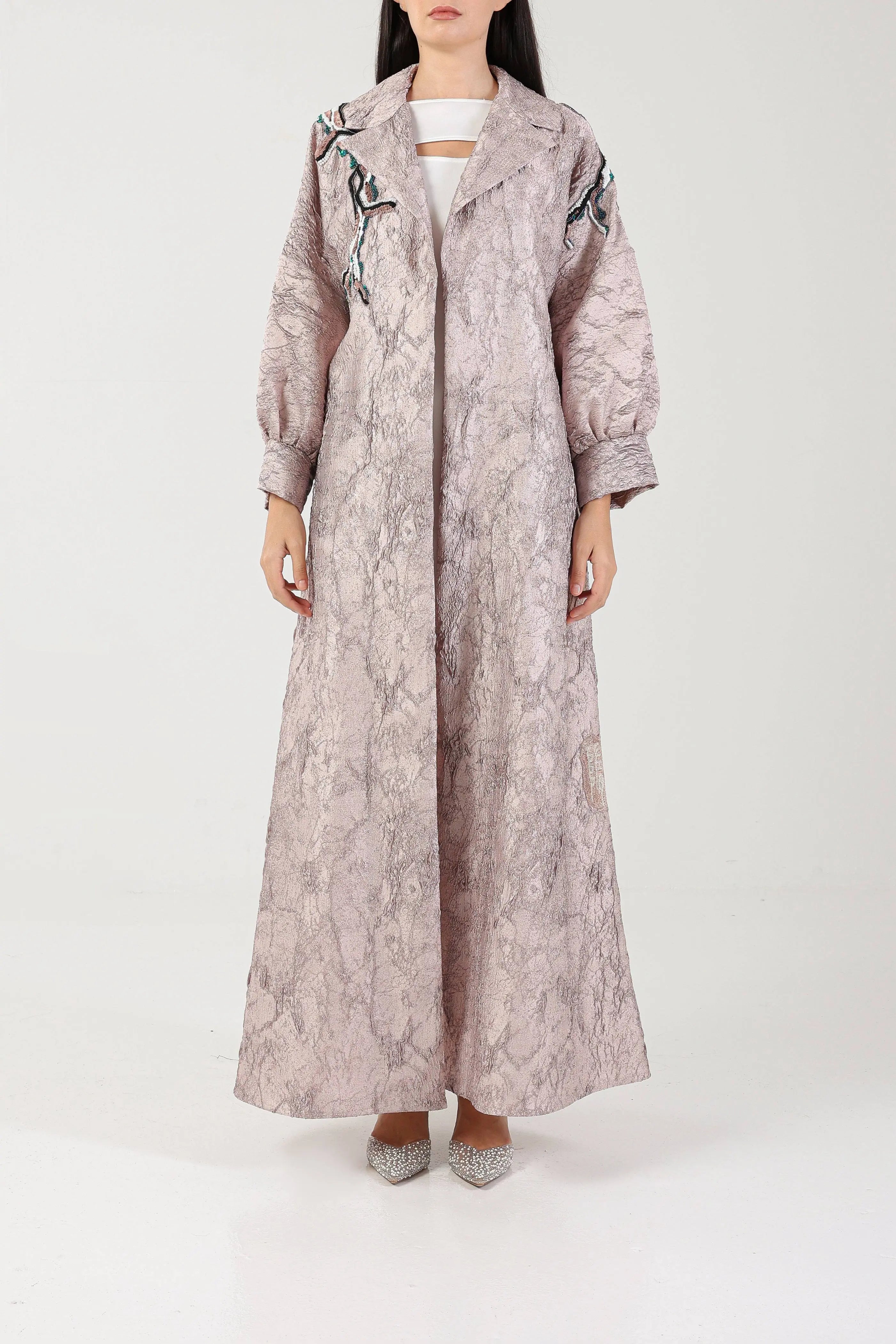 Stream on Purple Brocade Sui Abaya